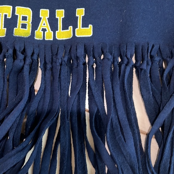Michigan state football fringe crop navy sweater - Picture 5 of 8